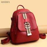 Vintage Leather Backpacks for Women, Stylish Shoulder Bags for Girls