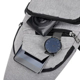 Men's Sling Chest Pack Crossbody Bag USB Charging Messenger Canvas Shoulder