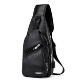 Men Handbags Casual PU Leather Bag Vertical Briefcase Shoulder Messenger Bags