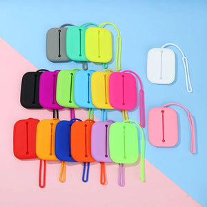 Silicone Key Case with Drawstring Keychain
