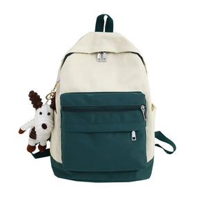 Canvas School Backpack for Teenage Girl - Big Capacity