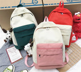 Canvas School Backpack for Teenage Girl - Big Capacity