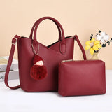 Large Capacity Litchi Pattern Shoulder Bag