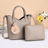 Large Capacity Litchi Pattern Shoulder Bag