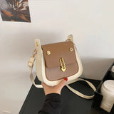 Women Shoulder Bag PU Leather Car Line Mini Square Bag