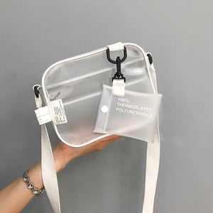 Clear Jelly Bag Transparent Messenger Bag Women's Shoulder Bag