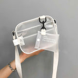 Clear Jelly Bag Transparent Messenger Bag Women's Shoulder Bag