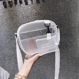 Clear Jelly Bag Transparent Messenger Bag Women's Shoulder Bag