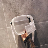 Clear Jelly Bag Transparent Messenger Bag Women's Shoulder Bag