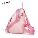 Pink Embroidery Flower Women's Backpack Preppy Style Casual Lovely Backpack