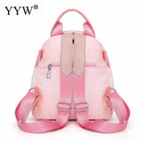 Pink Embroidery Flower Women's Backpack Preppy Style Casual Lovely Backpack
