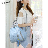 Pink Embroidery Flower Women's Backpack Preppy Style Casual Lovely Backpack