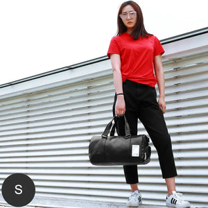PU Leather Luggage Bag With Shoes Pocket