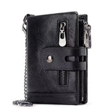 RFID Anti-Theft Swiping Wallet Oil Wax Cowhide Men's Leather Wallet