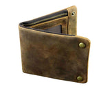Retro Brown Leather Mens Wallet Tow Snap Hasp Style
