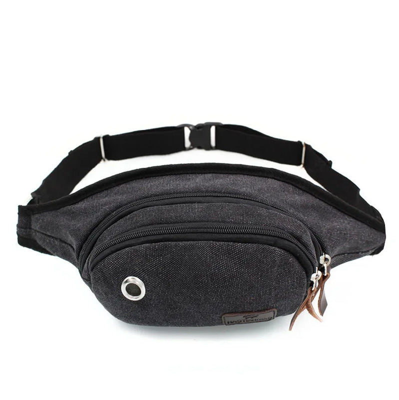 Casual Waist Pack Canvas Small Capacity Crossbody Men Women Fanny Bag