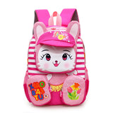 3D Rabbit School Backpack for Girls and Boys