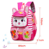 3D Rabbit School Backpack for Girls and Boys