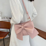Women's Shoulder Bag Bow Crossbody Bags Leather Handbags Purse