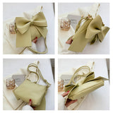 Women's Shoulder Bag Bow Crossbody Bags Leather Handbags Purse