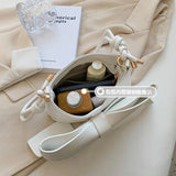 Women's Shoulder Bag Bow Crossbody Bags Leather Handbags Purse