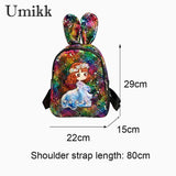 Sequin Rabbit Ear Schoolbag for Hiking and Travel