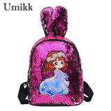 Sequin Rabbit Ear Schoolbag for Hiking and Travel