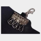 Big Capacity Key Wallets Buckle Style Pu Leather Solid Colors Keys Holders