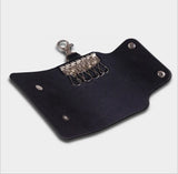 Big Capacity Key Wallets Buckle Style Pu Leather Solid Colors Keys Holders