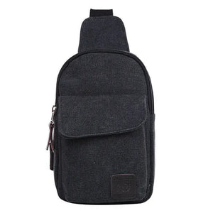 Canvas Men's Streetwear Sling Bag Solid Shoulder Messenger Bag