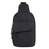 Canvas Men's Streetwear Sling Bag Solid Shoulder Messenger Bag