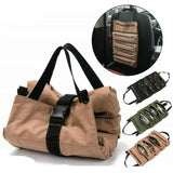 Canvas Roll Up Tools Pouch Wrench Organizer Car Back Seat Storage Bags