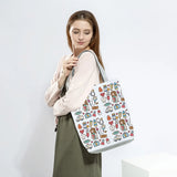 Cartoon Nurse Mask Shoulder Bag Travel Beach Tote Bag For Women