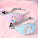 Unicorn Sequin Girls Waist Bag Kids Fanny Pack Children Chest Bag