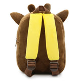 Toddler's Mini School Bags Cartoon Animal Plush Backpack
