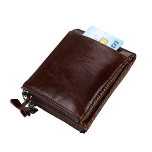 Hot Crazy Horse Real leather men wallets Vintage leather wallet for men cowboy w