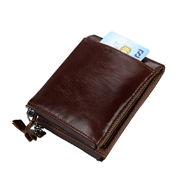 Hot Crazy Horse Real leather men wallets Vintage leather wallet for men cowboy w