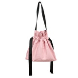 Casual Shoulder Bag Canvas Lady's Bag Large Drawstring Foldable Shopping Bag