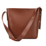 Hot PU Leather Women's Bucket Bag Large Capacity Retro Crossbody Bag