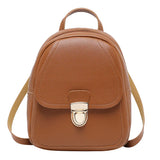 Hot Women Girls Mini Backpack Solid Leather School Rucksack