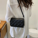 Women Shoulder Bag Solid Pu Leather Handbags And Purses Flap Crossbody Bags