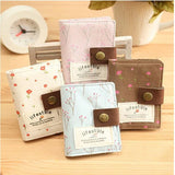 Floral Passport Cover Canvas Holder Travel Case