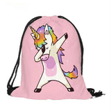 Funny Unicorn 3D Drawstring Backpack