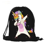 Funny Unicorn 3D Drawstring Backpack