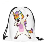 Funny Unicorn 3D Drawstring Backpack
