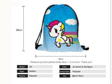 Funny Unicorn 3D Drawstring Backpack