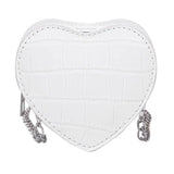 Women PU Leather Chain Crossbody Bag Love Heart Shoulder Messenge