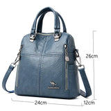 Leather Backpack Women Shoulder Bags Multifunction Travel Backpack School Bags