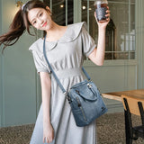 High Leather Backpack Women Shoulder Bags Multifunction Travel Backpack