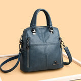 Leather Backpack Women Shoulder Bags Multifunction Travel Backpack School Bags